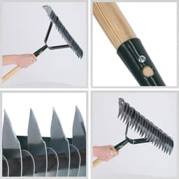 Dubbelzijdige Vloerbeluchter voor Tuin - Hoogwaardig Staal, Handmatige Verticuteermachine 37 cm — thumbnail 3