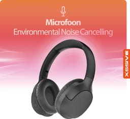 Draadloze Bluetooth Koptelefoon met Bass-Boost Functie - Bluetooth 5.3 - 60 Uur Batterij - Headset met Microfoon Noise Cancelling - Koptelefoon met draad modus - Equalizer App - Zwart — thumbnail 3