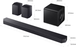 Samsung HW-Q930F - Soundbar - Zwart - Draadloos Actieve subwoofer - Audio Return Channel (ARC) - Bluetooth 5.3 - Wifi - Bedraad en draadloos — thumbnail 3