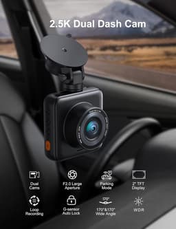 Dashcam voor Auto - Dual - Camerabewaking - Full HD - Zwart — thumbnail 3