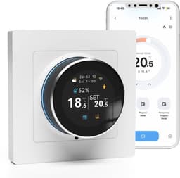 Digitale Slimme Thermostaat - 3A CV Ketel Wifi - Kleurenscherm - Kunststof - Voor Verwarming En Boiler — thumbnail 1