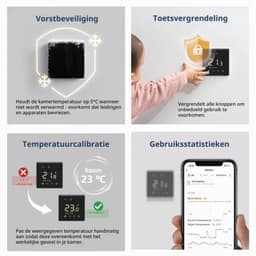 WiFi-thermostaat voor cv-ketel, batterijgevoed en Dagprogrammering,3A — thumbnail 5