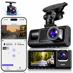 MrGoods Dashcam Auto - Triple Lens Dashcam Voor Achter Binnen Camera - Wifi - 1080P Full HD - Nachtzicht - G-Sensor - Parkeermodus - Looprecording — thumbnail 1