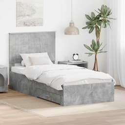 Bedframe met lade grijs beton 90 x 200 cm — thumbnail 2