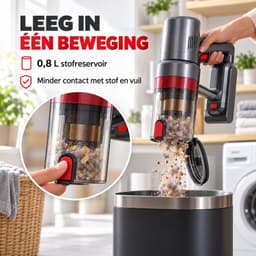 Steelstofzuiger V12 Draadloos 2-in-1 - Kruimeldief - Draadloze Stofzuiger - Vacuum Cleaner - Lichtgewicht met HEPA-filter — thumbnail 4