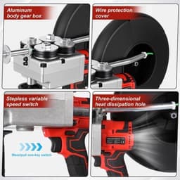Draadsnijmachine Automatische Elektrische Draadtrekker - 40 Meter Kabel - Oplaadbaar Li-Ion - ABS Kunststof Behuizing - Voor Bouw En Installatie — thumbnail 4