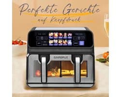 Multicooker Oven - 2200 W Vermogen - 9 Liter Inhoud - LED Touch Control - Zichtbaar Venster - Familieformaat
