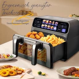 Multicooker Oven - 2200 W Vermogen - 9 Liter Inhoud - LED Touch Control - Zichtbaar Venster - Familieformaat — thumbnail 4