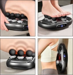 VHV - Massageapparaten - Massage Gun - Massagepistool - massage - Met 12 massagekoppen - Met 9 intensiteitsniveaus - Met 9 Modi - Multifunctionele gebiedsmassage - voor schouders, nek, benen, rug - 2000mAh Batterij — thumbnail 3