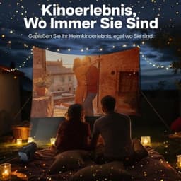 Kleine mini-beamer met korte afstand - Draagbare smartprojector voor mobiele telefoon met Android TV - Beamer — thumbnail 2