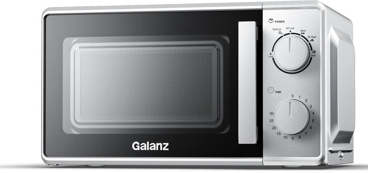 Zerova Compacte Magnetron - Vrijstaande Magnetron - Draaiknopbediening - 30 Minuten Timer - met Draaiplateau - 700Watt - Grijs — afbeelding 1