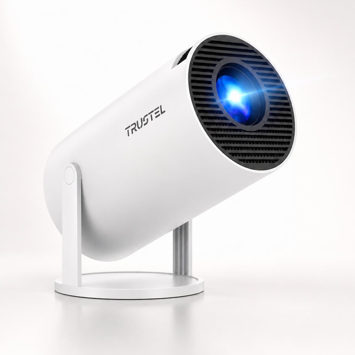 Trustel® Mini Beamer - Smart Projector met Netflix – 4K Ondersteuning – WiFi 6 & Bluetooth – 180° Draaibaar – Auto Keystone – Thuisbioscoop – Wit — afbeelding 1