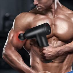 Massagepistool - Apparaat voor spierherstel - Spierontspanning na sport - 6 intensiteitsniveaus - Tot 3 uur gebruik - Zwart — thumbnail 2