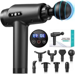 Massagepistool - Spierstimulator - Voor spierherstel - 30 snelheden - 25 cm - Zwart — thumbnail 1