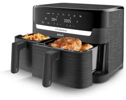 Dubbele Airfryer - Heteluchtoven - Gezond Koken - Twee Laden - 83 Liter - Antraciet