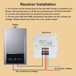 Draadloze Thermostaat - Slimme Kamerthermostaat - Verwarming Regelen - App Bediening - 5-35°C - Wit — thumbnail 3