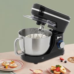 Keukenmachine - 1000 W Vermogen - 4,5 Liter Mengkom - Elektrisch - Inclusief Deeghaak En Garde - Voor Brood En Cake - Gezinsgebruik — thumbnail 1