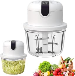 Elektrische mini-uienhakmolen - Elektrische keukenhakmolen 350 ml, USB-oplaadbaar, draadloos, kleine uienhakmolen, geschikt voor uien, fruit, noten, vlees, knoflook — thumbnail 1