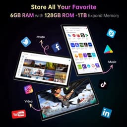 Tablet 15.6 Inch Grijs - Android 14 Besturingssysteem - 8 GB RAM - 128 GB Opslag - IPS Scherm - Voor Zakelijk En Multimedia — thumbnail 1