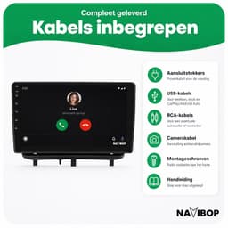 Navibop Autoradio geschikt voor Opel Corsa D 2007 t/m 2012 - Draadloos Apple CarPlay & Android Auto - 9 inch touchscreen - Android 15 - 4GB/64GB - Navigatie - Bluetooth - DAB+ ready - 2 din - 2007 2008 2009 2010 2011 2012 — thumbnail 2
