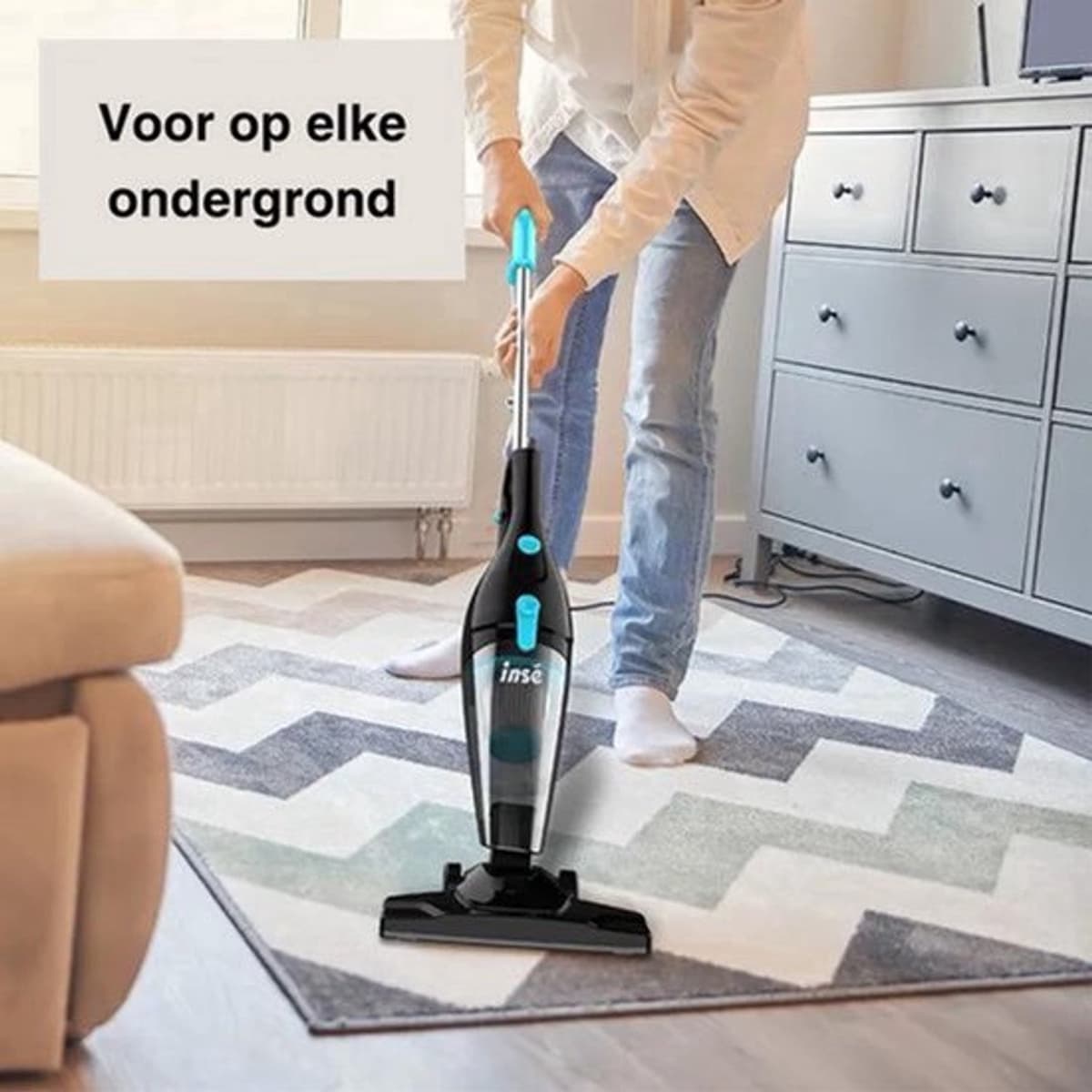 Steelstofzuiger Met Snoer - Handstofzuiger Met Steel - Kruimeldief Best Verkocht - Kruimeldief - Zwart — afbeelding 1