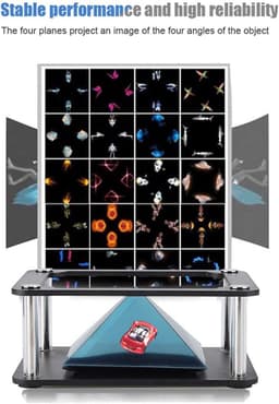 3,5-6 inch mobiele smartphone-hologramprojector, 3D-holografische displaystandaardprojector voor cartooninteractie (cilindrische stijl) — thumbnail 5