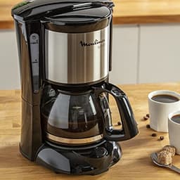 Compact Koffiezetapparaat voor 6 Kopjes – Zwart/Roestvrij Staal — thumbnail 3