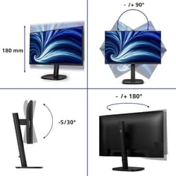 Philips 3000 series 24B2U3301D/00 computer monitor 61,2 cm (24.1") 1920 x 1200 Pixels WUXGA LCD Zwart — thumbnail 2