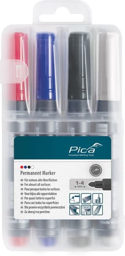 Pica Classic 520/04 Permanent Marker 4 kleuren - conische punt — thumbnail 1