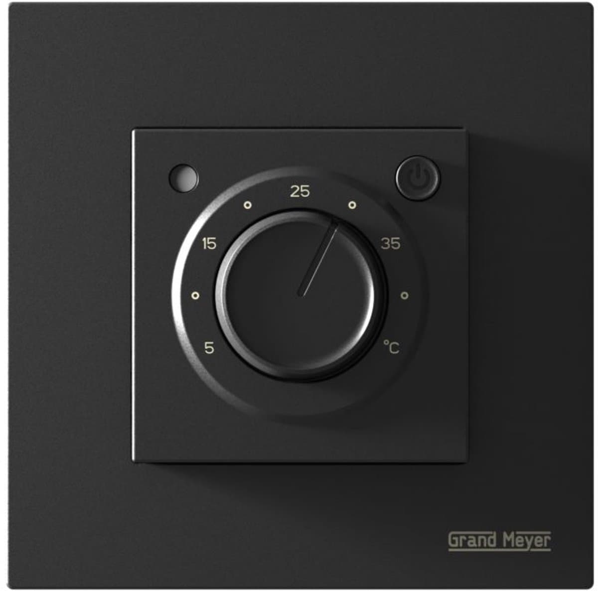 Elektronische thermostaat MST-9n Zwart, compatibel met twee maten (46×46 of 56×56 mm), Grand Meyer — afbeelding 1
