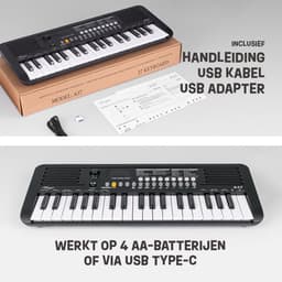 Aengus Keyboard Piano Keyboard Kind met 37 toetsen - Aanslaggevoelige Toetsen - USB-C MIDI - inclusief Stereo Koptelefoon — thumbnail 5