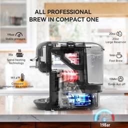 HiBrew 5-in-1 Koffiecupmachine – Meerdere Capsules – Heet/Koud – 19Bar – 1450W – Wit — thumbnail 3