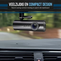 Tech Essentials B100 Dashcam - 720P - Wifi - SD Kaart 64GB - Met Achteruitrijcamera - USB-C - Voor Auto Camera - Voor En Achter - Nachtzicht — thumbnail 5