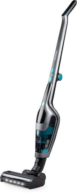 DOMO DO249SV Steelstofzuiger 2-in-1 - Kruimeldief - Draadloos - Stofzuiger Zonder Zak - 55 min - 21.6 V - Grijs/Blauw — thumbnail 1