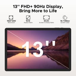 DOOGEE TAB E3 Pro - Tablet - Android 15 tablet - 32GB RAM + 256GB ROM(2TB TF) - 13 inch+ 90Hz- 4G LTE - Octa-Core Helio G100 - 11000mAh/18W - Gemini AI - 13MP + 8MP Camera - 7,9 mm Ultradun Design - Gezichtsherkenning - 5G Wi-Fi - Grijs — thumbnail 4