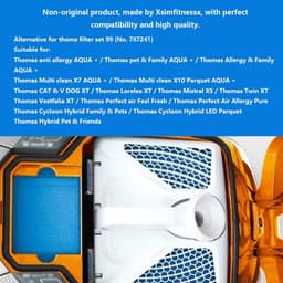 2-delige filterset, complete set van 5 stuks voor Geschikt voor Thomas Aqua+ serie stofzuigers, vervanging voor Thomas filterset 99 (onderdeelnummer 787241), vervangingsonderdeel bevat 5 filters (2 stuks) — thumbnail 4