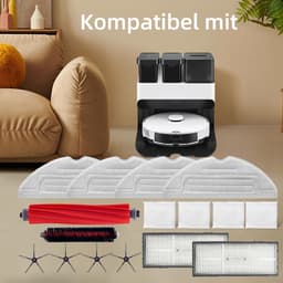 Robotstofzuiger accessoire set - voor Roborock S7 Pro Ultra/Roborock S7 MaxV Ultra - 1 rolborstel, 1 zelfreinigende borstel, 2 HEPA-filters, 4 zijborstels, 4 doekjes, 4 stofzakken - 16 stuks - Stofzuiger Vervangingsset — thumbnail 2