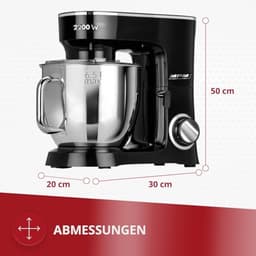 Professionele Keukenmixer met 6.5L Kom en 6 Snelheden - Ideaal voor Brood, Taarten en Meer — thumbnail 3