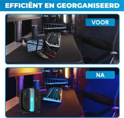 Charging Station - Geschikt voor Nintendo Switch 2 - Oplaadstation voor 4 Joy-Cons - Docking Station - Magnetisch - Inclusief USB-C Kabel - RGB Verlichting - LED-Indicator - Zwart — thumbnail 2