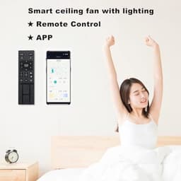 Moderne Smart LED Plafondventilator met Dimbare Verlichting en Afstandsbediening — thumbnail 4