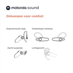 Motorola - HK126 Bluetooth-headset, draadloze mono Bluetooth-oortelefoon met 8 uur spreektijd, compatibel met spraakassistent, verbinding met 2 apparaten — thumbnail 3