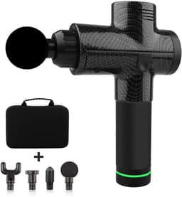 Massagepistool, elektronische spierontspanner, 30 instelniveaus, massage, therapie, massage, uitgerust met 6 verschillende massagekoppen — thumbnail 5