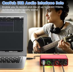 NÖRDIC SGM-225 USB Audio-interface - USB-C - XLR/1/4 - 24bit - 192kHz - Rood — thumbnail 3