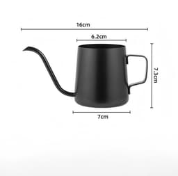 Roestvrijstalen filterkoffiezetapparaat met smalle uitloop-geschikt voor thuis, op kantoor, in de bar en het restaurant-250 ml-16 x 7,3 cm-Gebroken wit — thumbnail 2