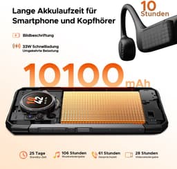DOOGEE S200 VIP 5G - AI telefoon- Robuuste Smartphone - 32 GB RAM+256 GB ROM (2TB/TF) - Android 16 - MediaTek 7050 - 10100 mAh + 33 W - 6,72 inch FHD+120 Hz - 1,32 inch AMOLED - 100 MP + 20 MP - Dual SIM Dual Standby - NFC - Botgeleidingsheadset — thumbnail 2
