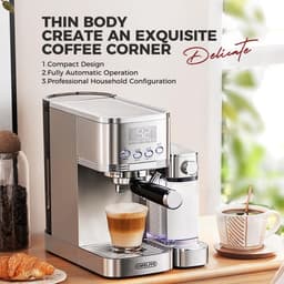 Professionele Espressomachine met Automatische Melkopschuimer en PID Temperatuurcontrole — thumbnail 3