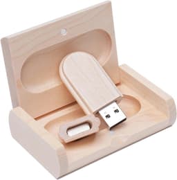 Externe USB schijf met houten behuizing en opslagcapaciteit tot 64 GB — thumbnail 1