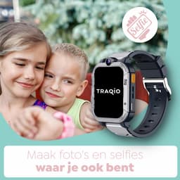 Traqio TRQ05 - GPS horloge kinderen - gps horloge kind - kinderhorloge bellen - gps tracker kinderhorloge - kinderhorloge met gps - kinderhorloge - Kinder smartwatch GPS - GPS horloge school - Zwart — thumbnail 4