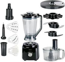 alpina 3-in-1 Foodprocessor, Blender en Smoothie Maker - Keukenmachine Multifunctioneel - Groentesnijder - Hakmolen - 2L - BPA-Vrij - Vaatwasserbestendig - FP413GS - Zwart — thumbnail 4