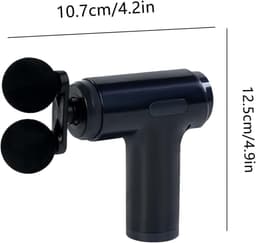 Massage gun - massagepistool - fascia gun - mini spiermassage apparaat - diepe spiermassage - 6 standen - 25W - 2200-4000 rpm - USB Type-C oplaadbaar - 4 massagekoppen - matcha groen — thumbnail 2